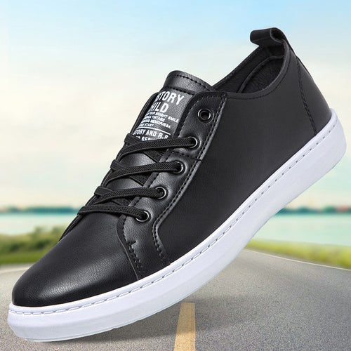 Herren Casual-Leder Sneakers mit rutschfester Sohle und atmungsaktivem Innenfutter R&B