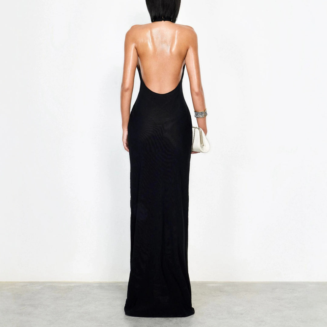 Damen Elegantes Bodenkonturen-Kleid mit schimmernden Akzenten R&B