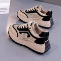 Damen Sportliche Sneakers mit hohem Plateau und atmungsaktiver Mesh-Oberfläche