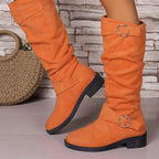 Damen Hohe Stiefel mit modischem Ringdetail und komfortablem Innenfutter