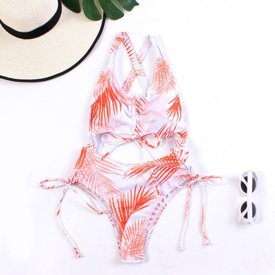 Damen Bikiniset mit modischem Cut-Out und verspielten Rüschen R&B