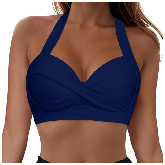 Damen Modisches Bikinioberteil mit Wickeldesign R&B