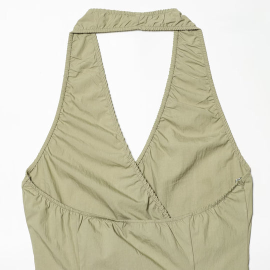 Damen Halterneck Top mit elegantem Knoten-Detail und fließendem Schnitt R&B