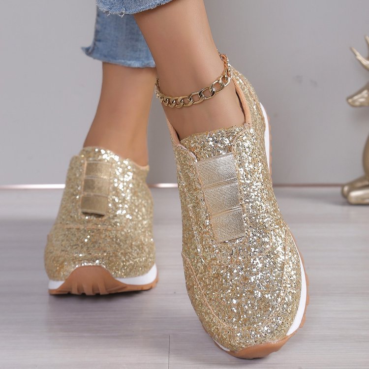 Damen Glitzernde Slip-On Sneakers R&B
