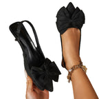 Damen Slingback-Pumps mit eleganter Schleifenapplikation und tierischem Muster R&B