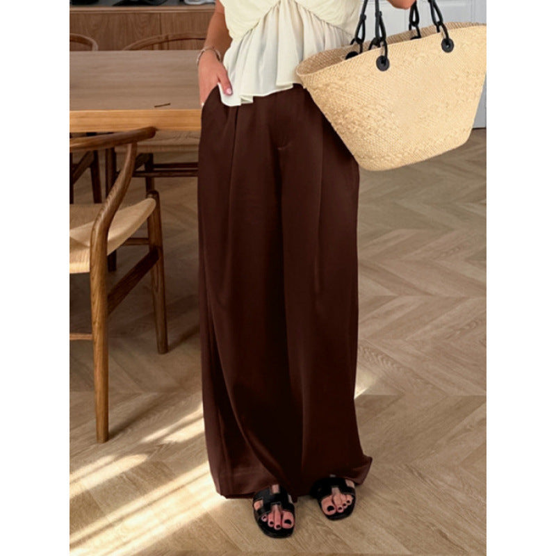 Damen Elegante weite Hose mit hohem Bund und komfortablem Schnitt R&B