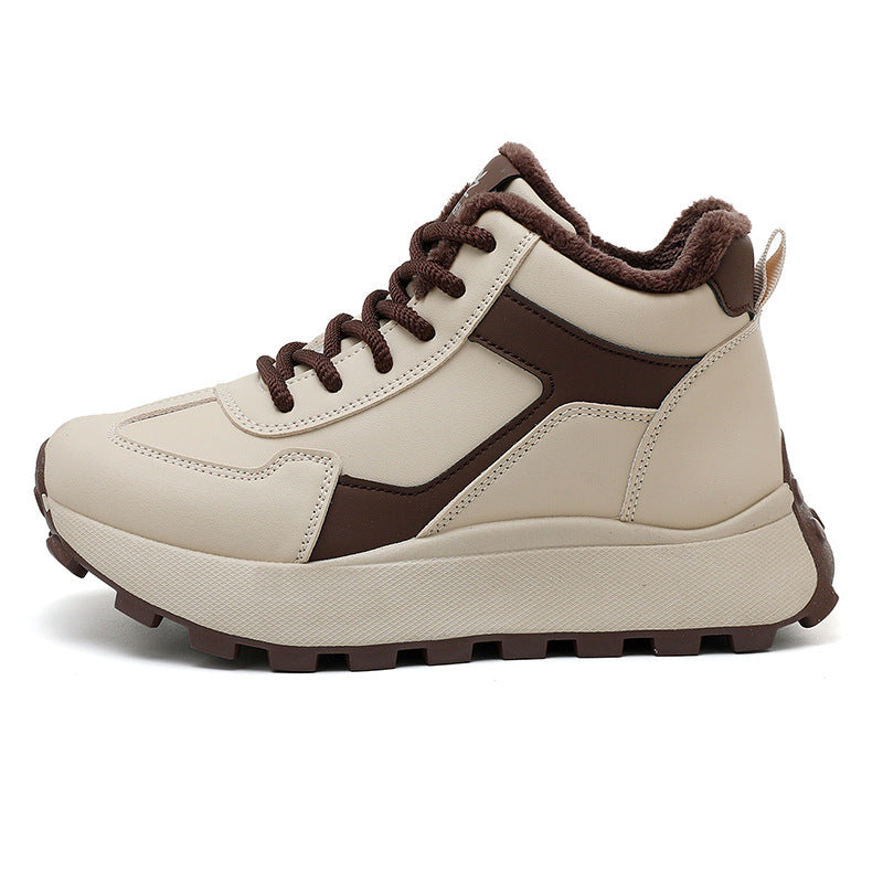 Damen High-Top Sneakers mit kuscheligem Innenfutter und robustem Profil R&B