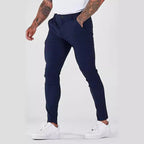 Herren eng anliegende Chinohose mit elastischem Bund und stylishem Design R&B