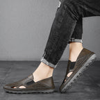 Damen luftige Leder Slipper R&B