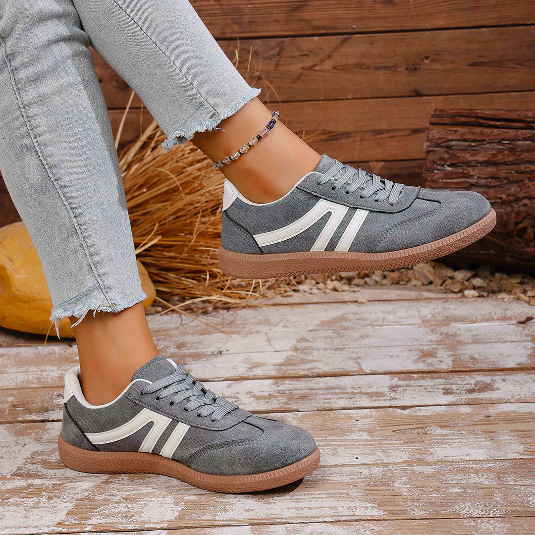 Damen Sportliche Sneakers aus hochwertigem Wildleder mit atmungsaktiver Sohle R&B