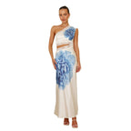 Damen Abendkleid mit schulterfreiem Design und elegantem Spitzenbesatz R&B