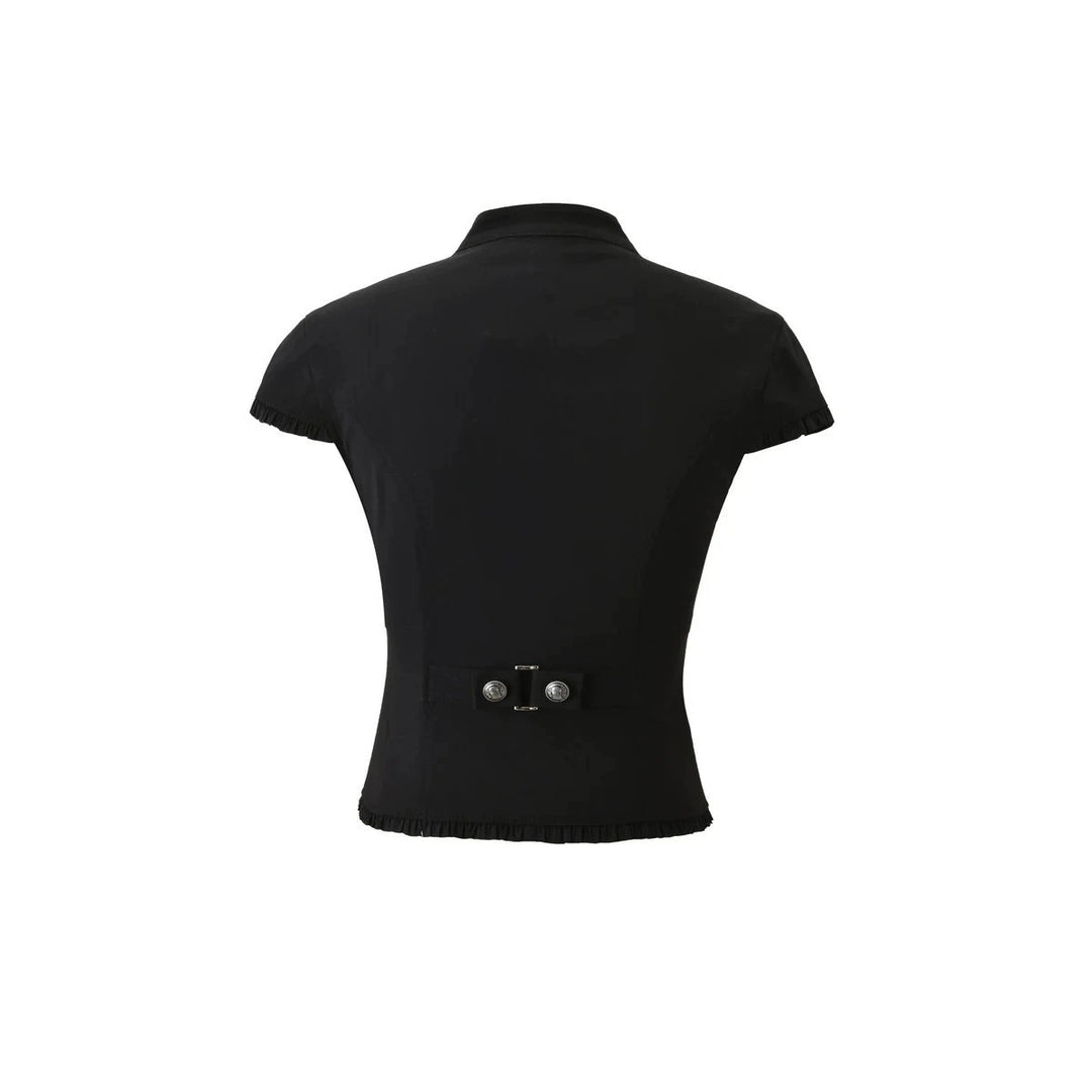 Damen Elegantes Blazer-Oberteil mit asymmetrischem Ausschnitt R&B