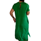 Damen luftiges Leinenkleid mit praktischen Seitentaschen R&B