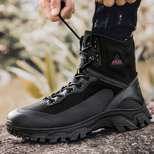 Herren taktische Outdoorschuhe mit atmungsaktiver Membran und rutschfester Sohle R&B