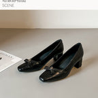 Damen elegante Pumps mit zartem Schleifen-Detail R&B