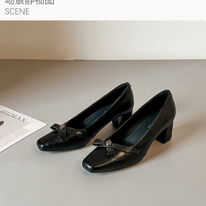 Damen elegante Pumps mit zartem Schleifen-Detail R&B