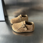 Damen Komfortable Wildleder-Clogs mit verstellbarem Riemen R&B