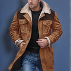 Herren Lammfelljacke im lässigen Utility-Stil mit großzügigen Taschen R&B