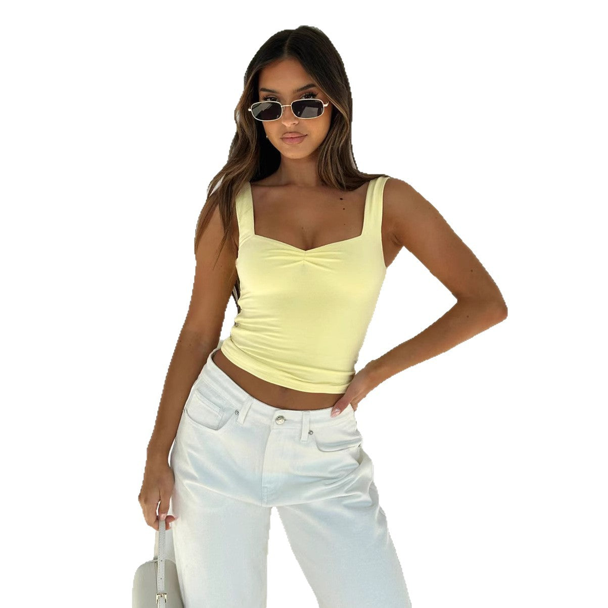 Damen Modisches Basic Top mit angenehmem Schnitt R&B