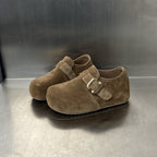 Damen Komfortable Wildleder-Clogs mit elegantem Schnallenverschluss R&B
