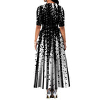 Damen Maxikleid mit kreativen Spritzmuster R&B