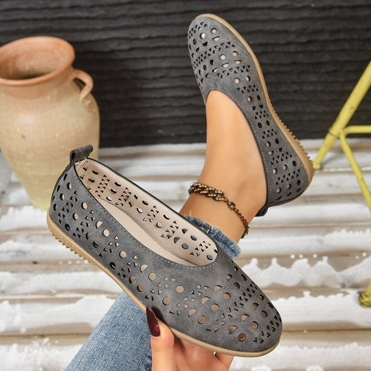 Damen Komfortable Ballerinas mit filigranem Schnitt R&B