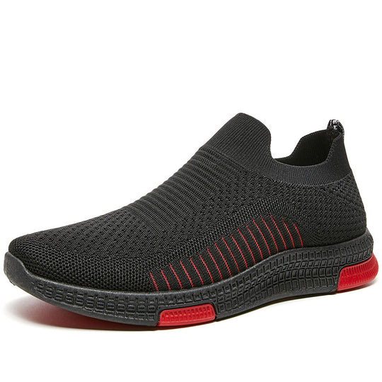 Damen Komfortable Slip-On Sneakers mit atmungsaktiver Strickoberfläche R&B