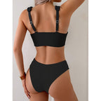 Damen Sportlicher Bikini mit breiten Trägern R&B