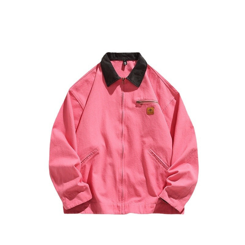 Herren robuste Freizeitjacke mit hohem Kragen und praktischen Taschen R&B