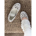Damen Ballerinas mit niedlichem Pünktchenmuster und zierlichem Schleifchen R&B