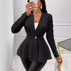 Damen elegante Blazerjacke mit strukturiertem Design und taillierter Silhouette R&B
