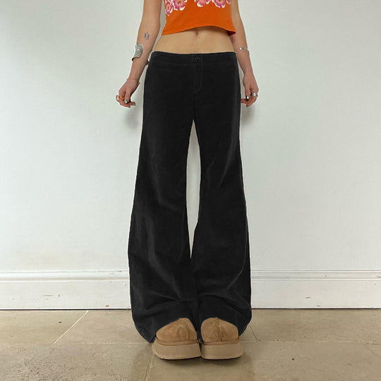 Damen Flared Hose aus weichem Stoff mit hohem Bund R&B