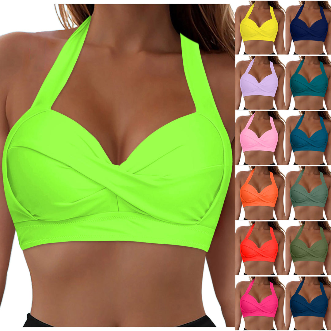 Damen Modisches Bikinioberteil mit Wickeldesign R&B