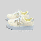 Damen Plattform Sneakers mit atmungsaktiver Oberfläche und gepolsterter Dämpfung