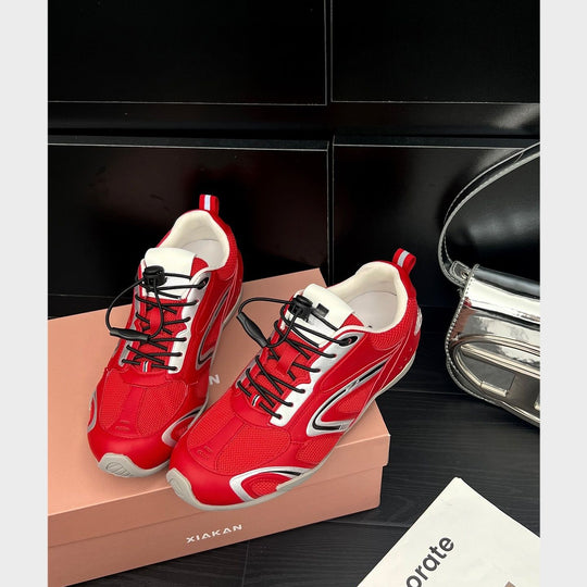 Damen Sportliche Hochleistungs-Sneakers mit atmungsaktiver Mesh-Konstruktion und rutschfester Sohle R&B