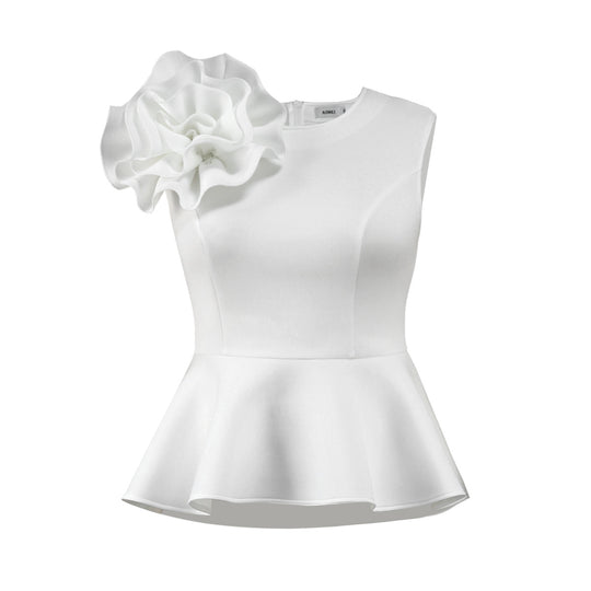 Damen Elegantes Oberteil mit voluminösem Rüschendetail R&B