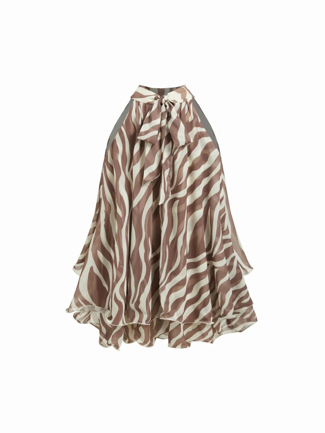 Damen Schwingender Chiffon-Rock mit Schleifenverschluss R&B