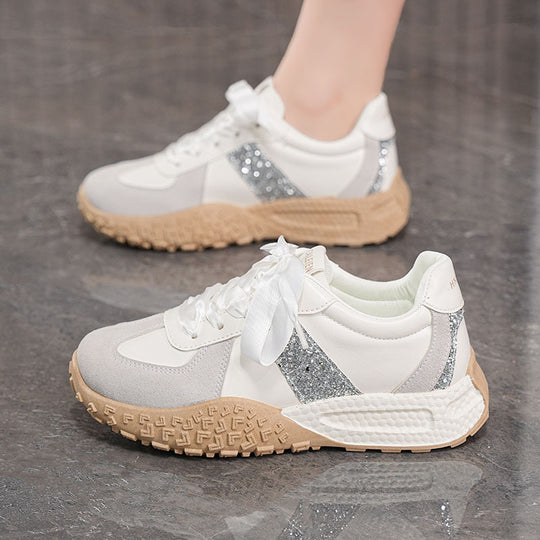Damen Sportliche Sneakers mit glitzernden Designelementen R&B