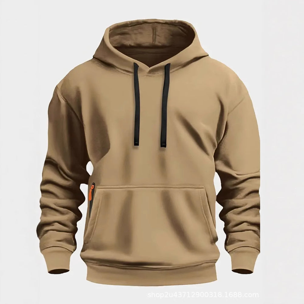 Herren sportlicher Kapuzenpullover mit praktischen Taschen und atmungsaktivem Material R&B