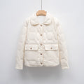 Damen modische gesteppte Jacke mit Taschen und Knopfverschluss R&B