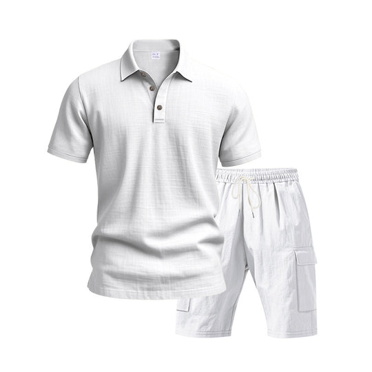 Herren Freizeit-Set mit atmungsaktivem Polo-Shirt und komfortablen Shorts R&B