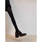 Damen Elegante Mary Jane Pumps mit komfortablem Blockabsatz und dekorativem Schnallenakzent