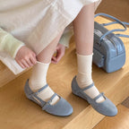 Damen elegante Mary Jane Ballerinas mit modischem Riemchen R&B