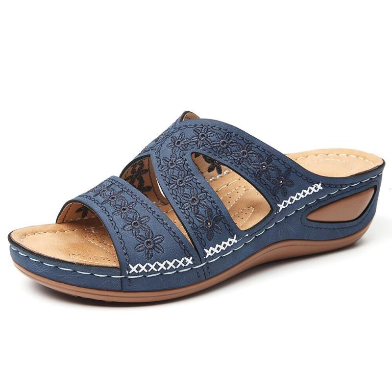Damen Komfortable Sandalen mit exquisitem Blumenmuster R&B