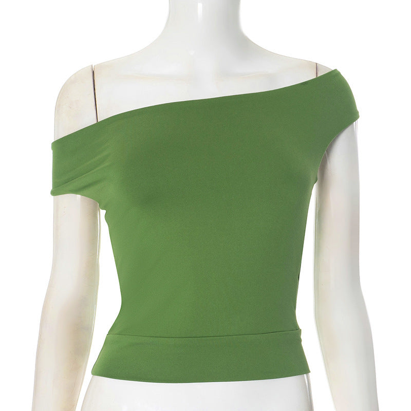 Damen trendiges Neckholder-Top mit elegantem V-Ausschnitt und figurschmeichelndem Schnitt R&B