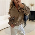 Damen modische Blousonjacke mit praktischen Taschen R&B