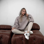 Damen oversized Kapuzenpullover mit lässigem Schnitt und Kängurutasche