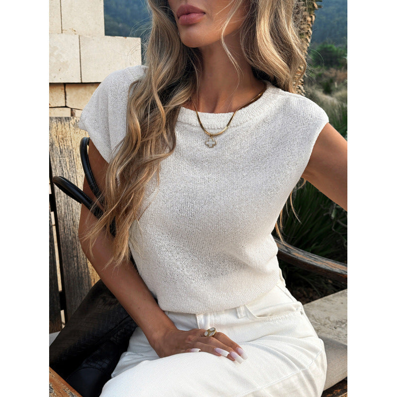 Damen Lässiges Strickoberteil mit überschnittenen Schultern und angenehm weichem Material R&B