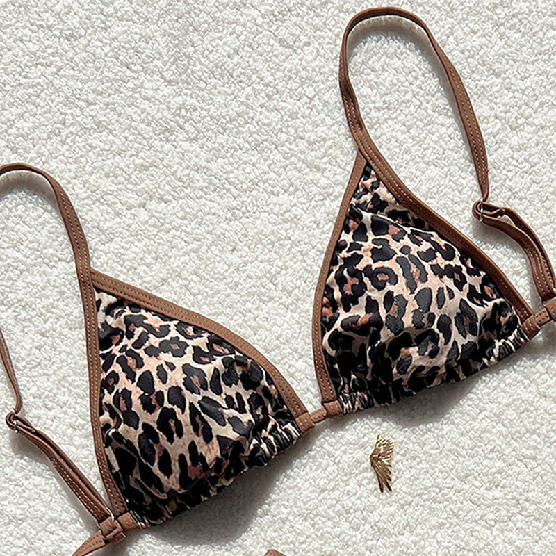 Damen Triangel-Bikini mit exotischem Print und verstellbaren Trägern R&B