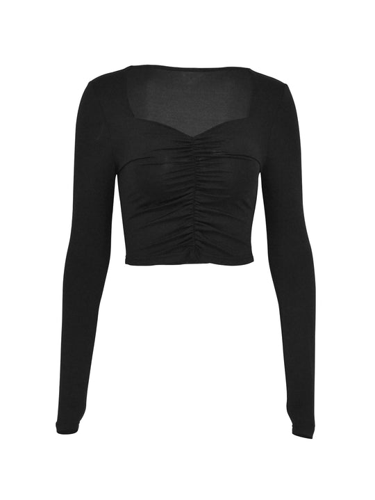 Damen Crop-Top mit raffinierten Raffungseffekten R&B